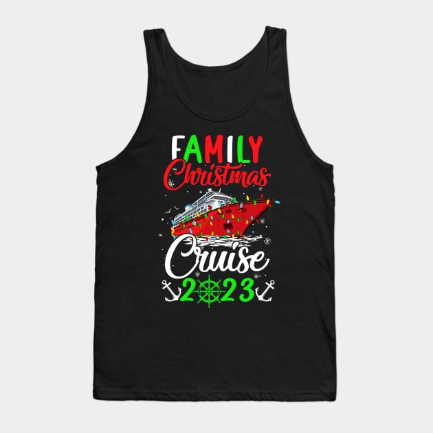 Family Christmas Cruise 2023 Squad Xmas Funny Cruising Lover Tank Top by James Green